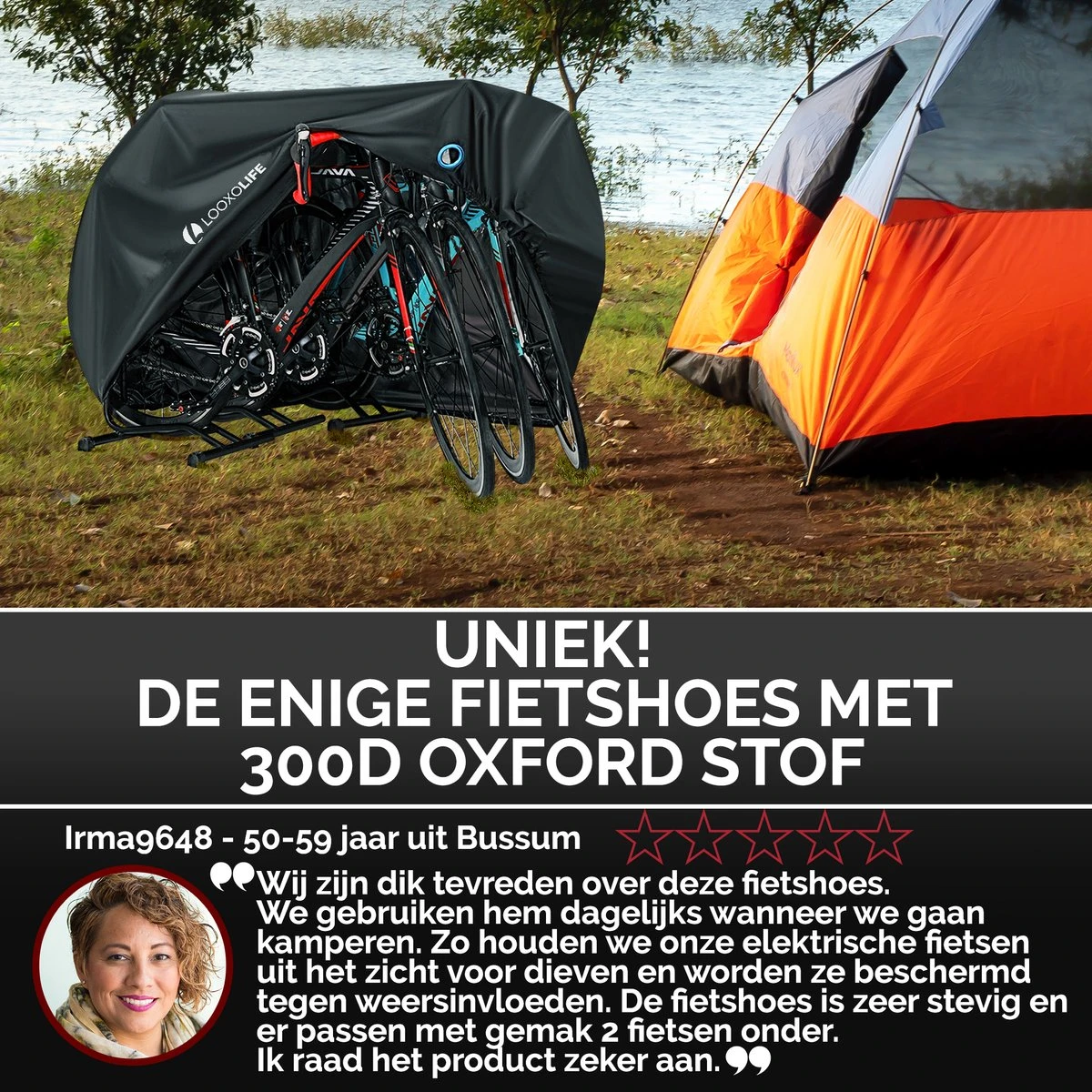 Merkloos Fietshoes - Voor 2 Fietsen Of 3 Fietsen - Waterdicht - Ultra Sterk & Dik - Premium PU Coating - Incl. Opberghoes 8 Merkloos Fietshoes - Voor 2 Fietsen Of 3 Fietsen - Waterdicht - Ultra Sterk & Dik - Premium PU Coating - Incl. Opberghoes - Afbeelding 8