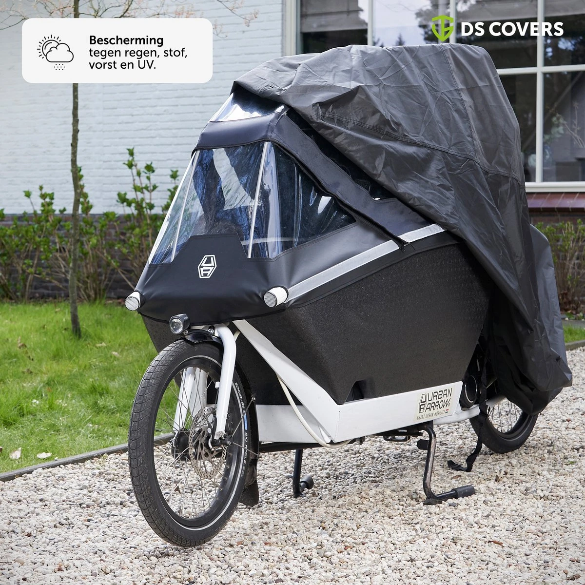 CARGO Bakfietshoes Van DS COVERS – Outdoor – Waterdicht – UV Bescherming – 300D Oxford – Geschikt Voor 2 Wielers – Met Regentent– Incl. Opbergzak 6 CARGO Bakfietshoes Van DS COVERS – Outdoor – Waterdicht – UV Bescherming – 300D Oxford – Geschikt Voor 2 Wielers – Met Regentent– Incl. Opbergzak - Afbeelding 6