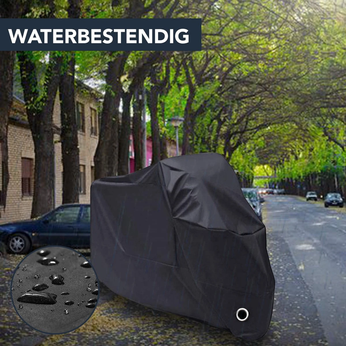 Achaté Fietshoes Universeel Voor Alle Fietsen En Scooters - Waterdicht 420D Oxford - Fiets Hoes Voor 1 Fiets - Incl. Opbergzak 6 Achaté Fietshoes Universeel Voor Alle Fietsen En Scooters - Waterdicht 420D Oxford - Fiets Hoes Voor 1 Fiets - Incl. Opbergzak - Afbeelding 6