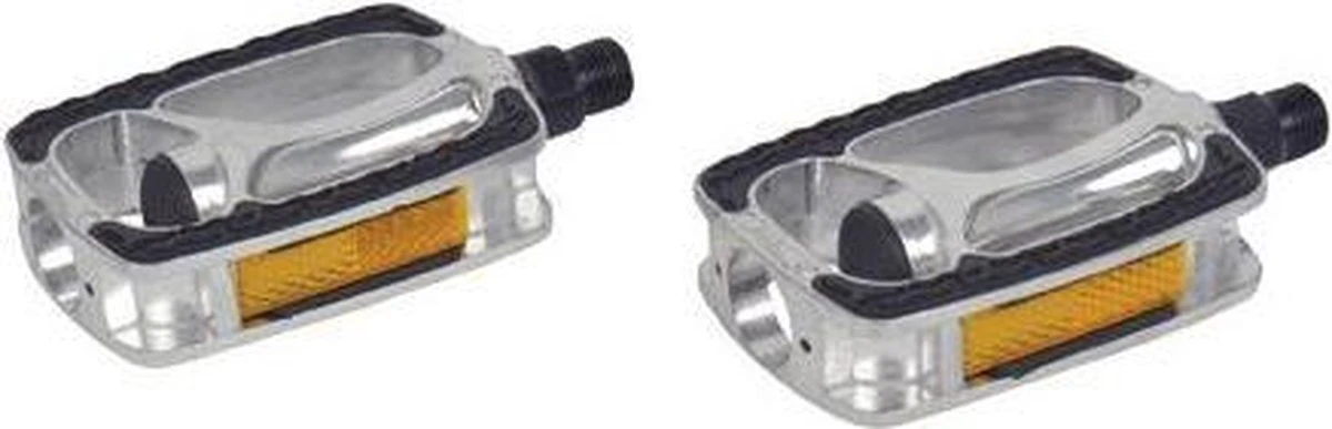 Dresco - Fietspedalen - E-bike - Chroom/Zwart 1 Dresco - Fietspedalen - E-bike - Chroom/Zwart