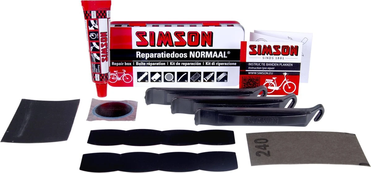 Simson Bandenreparatieset - Bandenplakset Compleet - Type Normaal T.b.v. Fiets - 7 Delig 4 Simson Bandenreparatieset - Bandenplakset Compleet - Type Normaal T.b.v. Fiets - 7 Delig - Afbeelding 4
