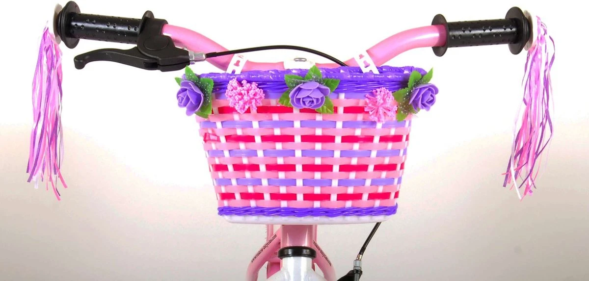 Volare Rose Kinderfiets - 12 Inch - Meisjes - Roze/wit - 95% Afgemonteerd 8 Volare Rose Kinderfiets - 12 Inch - Meisjes - Roze/wit - 95% Afgemonteerd - Afbeelding 8
