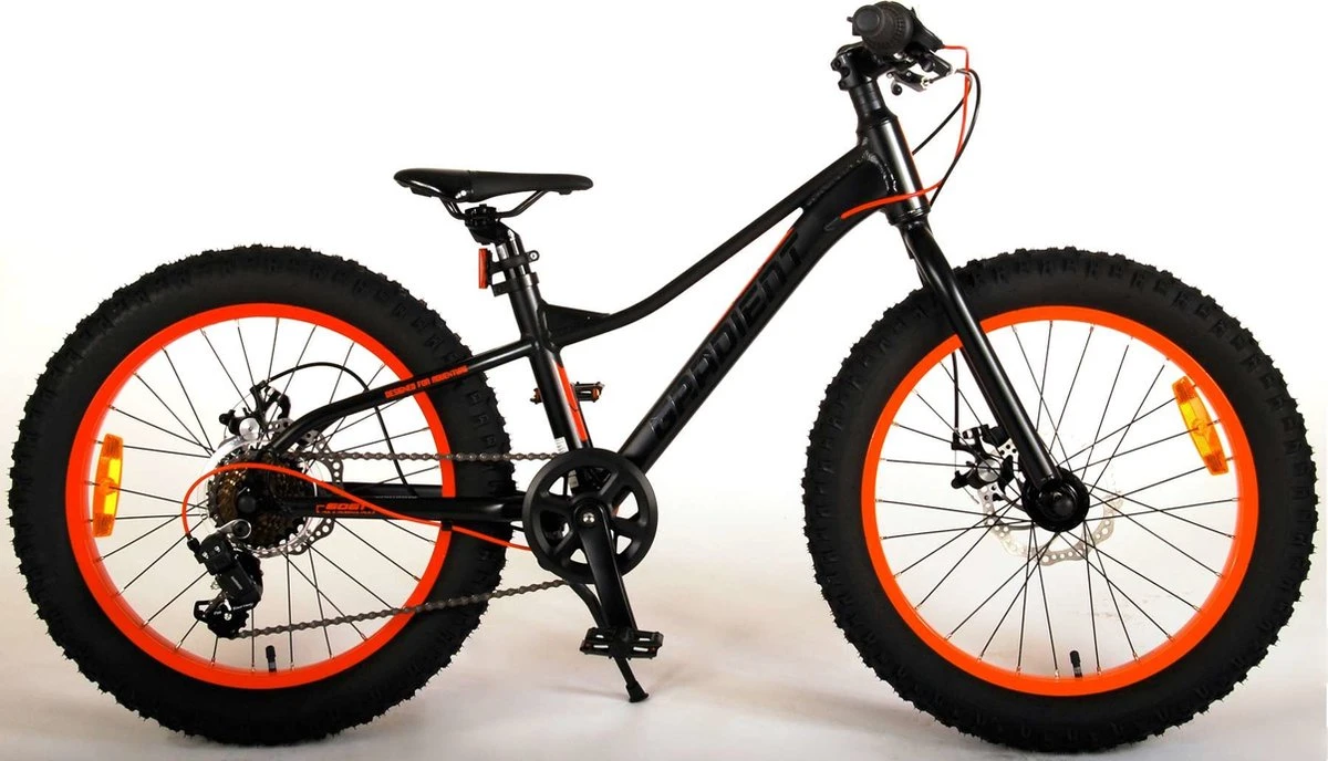 Volare Gradient Kinderfiets – Jongens – 20 Inch – Zwart Oranje Rood – 6 Speed – Prime Collection 4 Volare Gradient Kinderfiets – Jongens – 20 Inch – Zwart Oranje Rood – 6 Speed – Prime Collection - Afbeelding 4