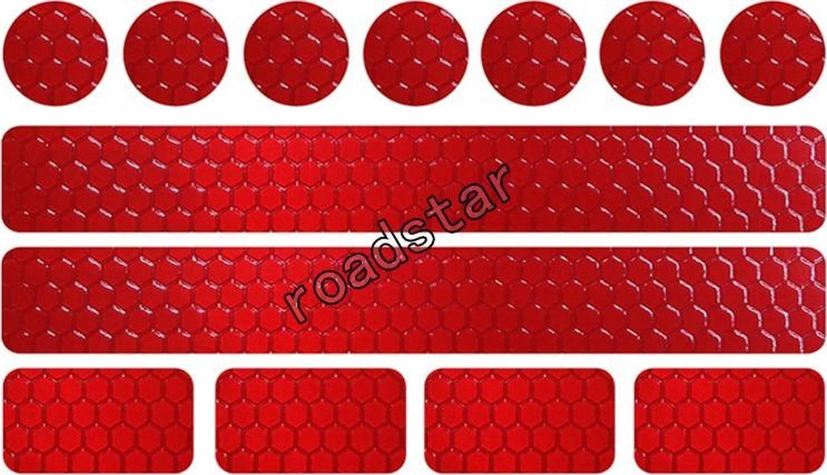 Reflecterende Veiligheids Stickers Rood - Reflectie Tape Voor In Het Verkeer - Maak Wandelwagens, Koffers, Buggy's, Skelters, Helms, Fietsen Etc Goed Zichtbaar In Het Donker. 1 Reflecterende Veiligheids Stickers Rood - Reflectie Tape Voor In Het Verkeer - Maak Wandelwagens, Koffers, Buggy's, Skelters, Helms, Fietsen Etc Goed Zichtbaar In Het Donker.
