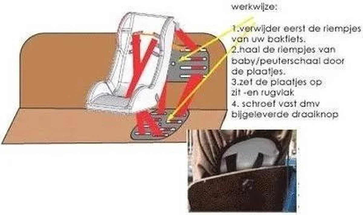 Melia Bakfiets Bevestiging Set (a) Voor Babyschaal 5 Melia Bakfiets Bevestiging Set (a) Voor Babyschaal - Afbeelding 5