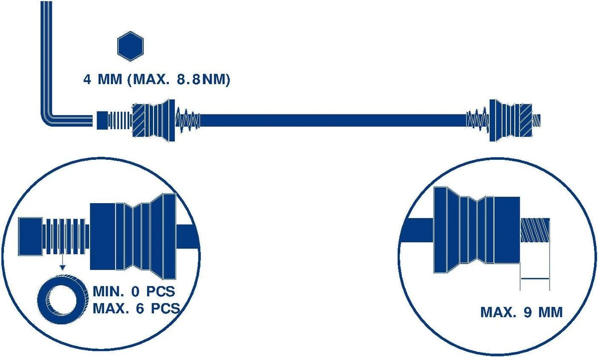 BBB Cycling Quickrelease Set WheelFixed BQR-03 - Zwart 2 BBB Cycling Quickrelease Set WheelFixed BQR-03 - Zwart - Afbeelding 2