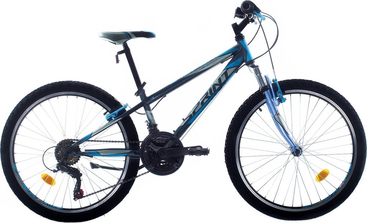 Sprint Casper - Mountainbike 24 Inch - Fiets Met 18 Versnellingen Shimano - Voor Jongens En Meisjes - Blauw/Grijs - Framemaat:28 Cm - BK22SI8721 R13 1 Sprint Casper - Mountainbike 24 Inch - Fiets Met 18 Versnellingen Shimano - Voor Jongens En Meisjes - Blauw/Grijs - Framemaat:28 Cm - BK22SI8721 R13