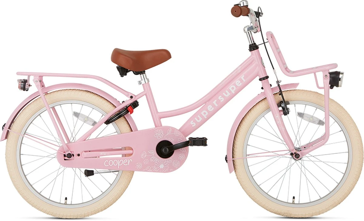 Supersuper Cooper Bamboo - Kinderfiets - Meisjesfiets - 20 Inch - Roze 1 Supersuper Cooper Bamboo - Kinderfiets - Meisjesfiets - 20 Inch - Roze