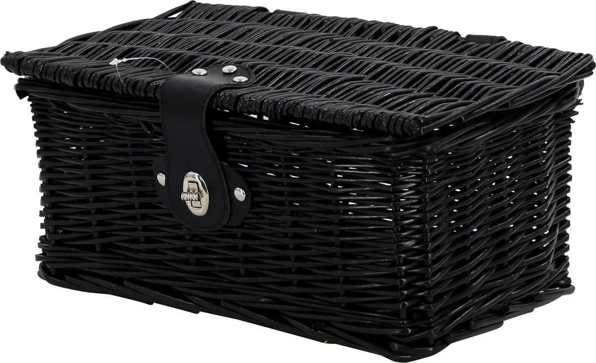 AMIGO - Fietsmand - Type Bakkersmand – 6,5 Liter - Zwart 1 AMIGO - Fietsmand - Type Bakkersmand – 6,5 Liter - Zwart