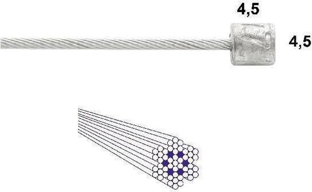 Schakel Binnenkabel Elvedes Voor Shimano 2250mm RVS ø1,1mm Shimano N-nippel (op Kaart) 15 Schakel Binnenkabel Elvedes Voor Shimano 2250mm RVS ø1,1mm Shimano N-nippel (op Kaart) - Afbeelding 15