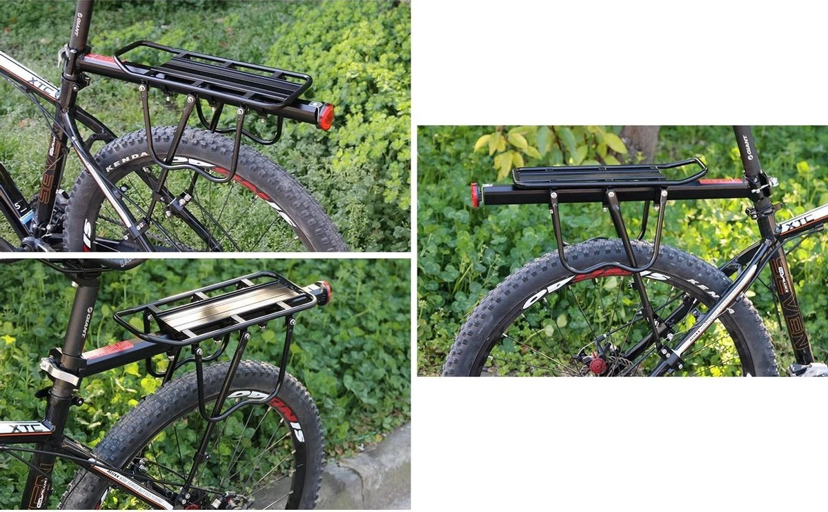 Merkloos Bagagedrager Fiets - Bagagerek Met Zadelpenbevestiging - Aluminium - Zwart - Geschikt Voor Mountainbike & Racefiets 2 Merkloos Bagagedrager Fiets - Bagagerek Met Zadelpenbevestiging - Aluminium - Zwart - Geschikt Voor Mountainbike & Racefiets - Afbeelding 2