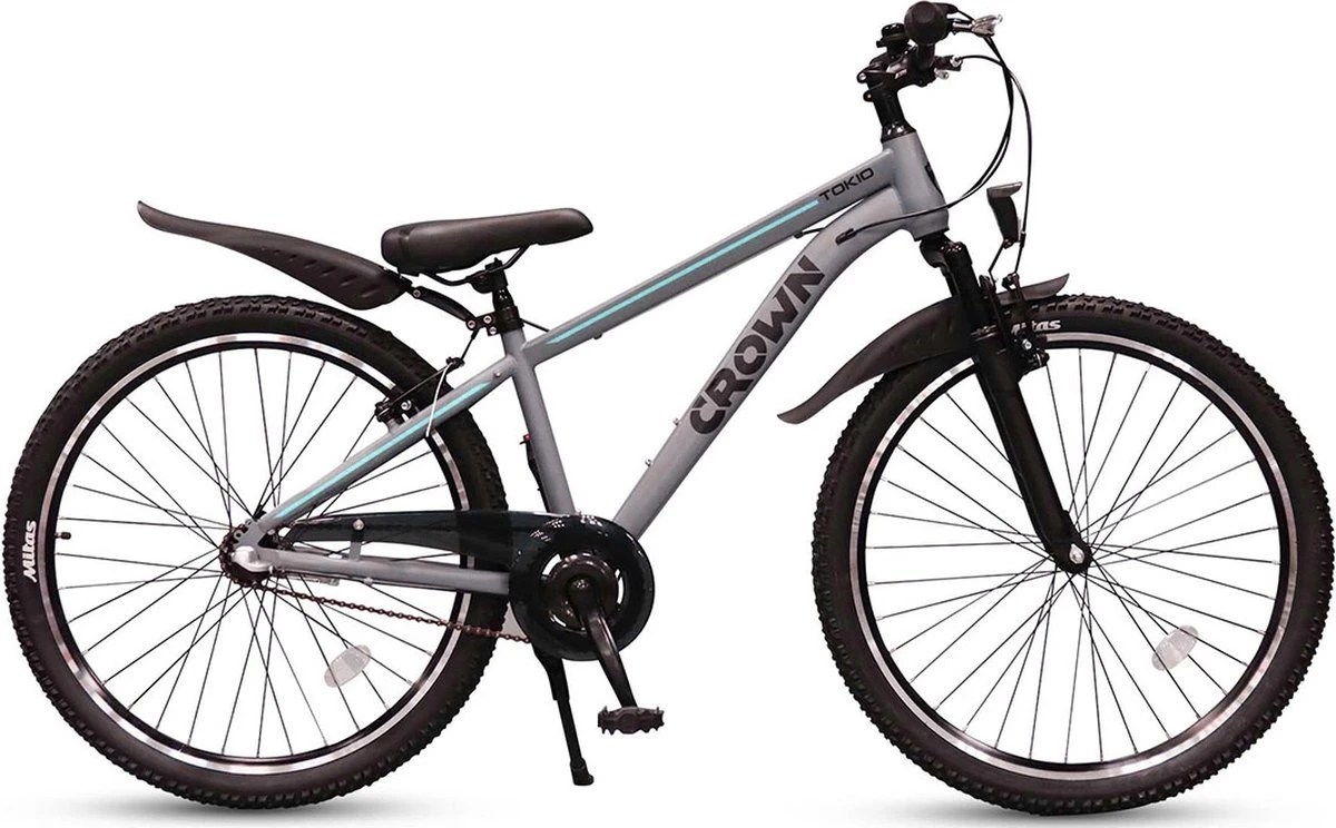 Crown Tokio 26 Inch Jongens Mountainbike 3v Grijs - Blauw 1 Crown Tokio 26 Inch Jongens Mountainbike 3v Grijs - Blauw