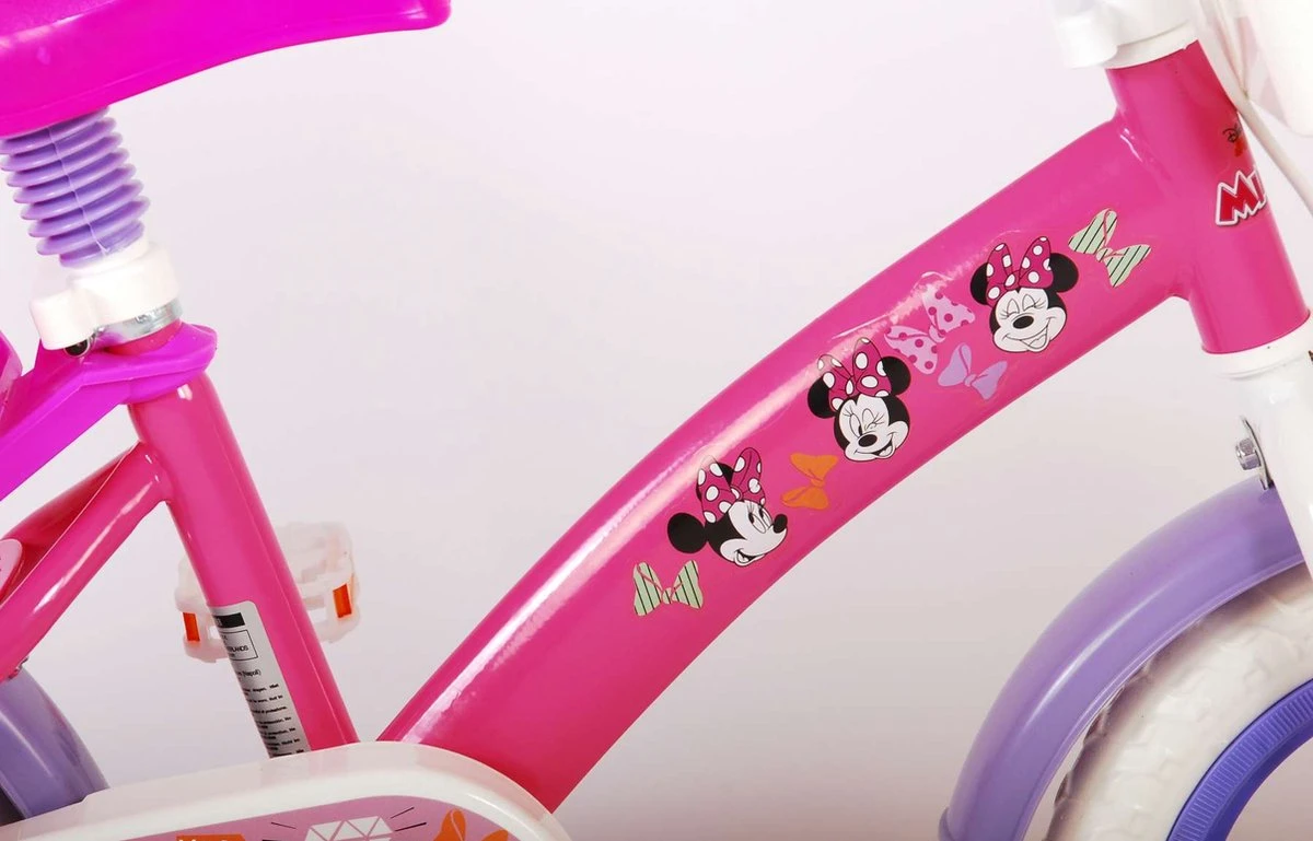 Disney Minnie Cutest Ever! Kinderfiets - Meiden - 12 Inch - Roze - Doortrapper 9 Disney Minnie Cutest Ever! Kinderfiets - Meiden - 12 Inch - Roze - Doortrapper - Afbeelding 9