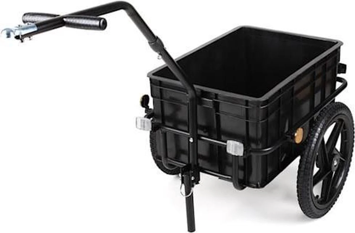 DURAMAXX Big Mike Fietskar - Fietsaanhanger - 70 Liter - Zwart 2 DURAMAXX Big Mike Fietskar - Fietsaanhanger - 70 Liter - Zwart - Afbeelding 2