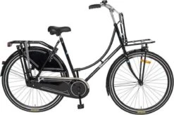 Wheelerz.nl Omafiets 28 Inch Zwart Met Voordrager