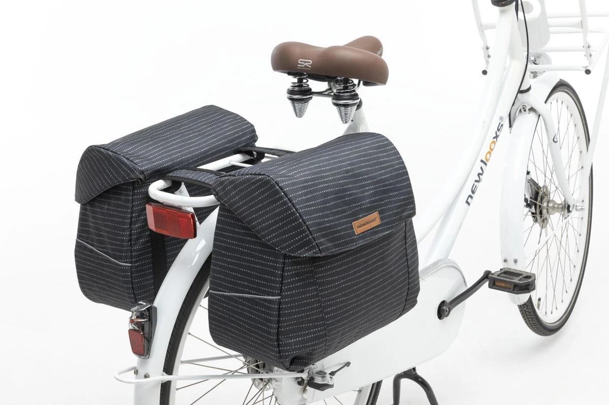 New Looxs Joli Double Nomi Dubbele Fietstas - 37 Liter - Zwart 8 New Looxs Joli Double Nomi Dubbele Fietstas - 37 Liter - Zwart - Afbeelding 8