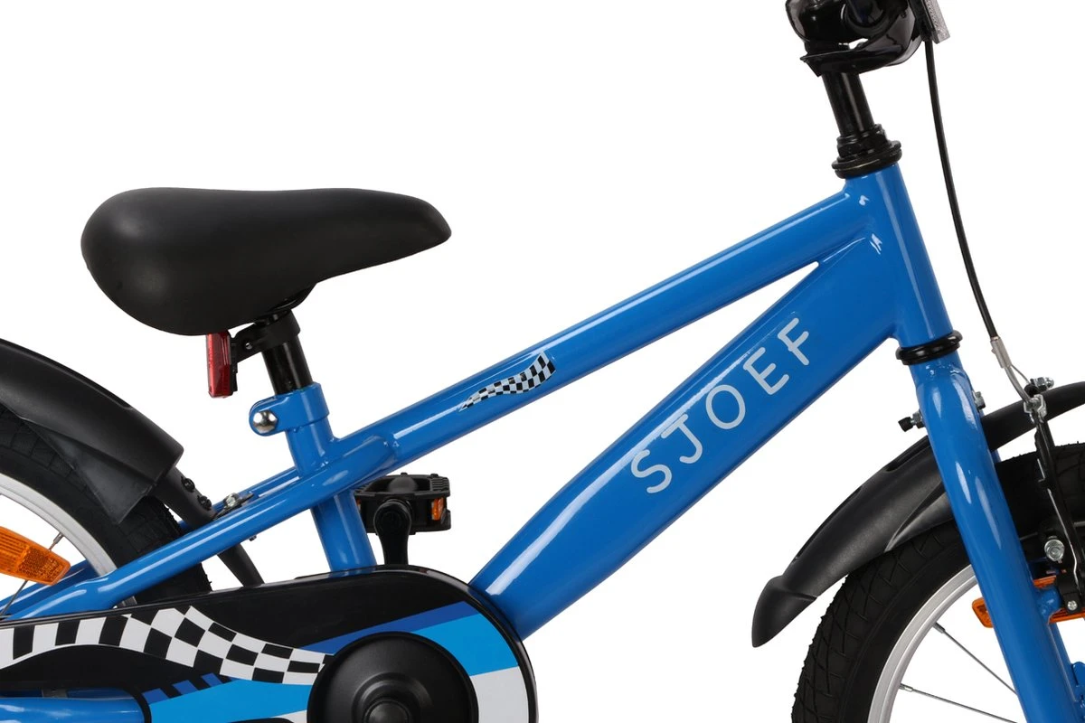 SJOEF Race Jongensfiets 14 Inch - Blauw 3 SJOEF Race Jongensfiets 14 Inch - Blauw - Afbeelding 3