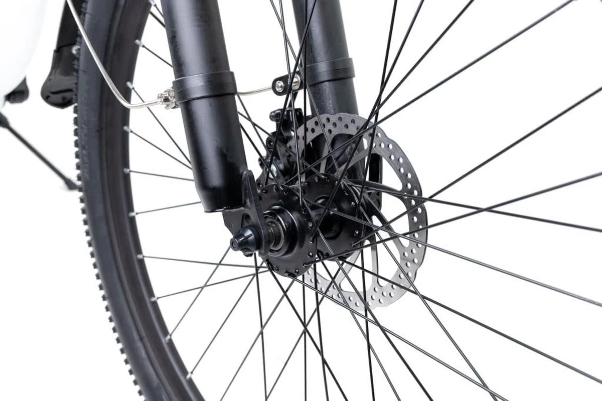 Myatu E-Bike Heren En Dames Lage Instap Met 45 Cm Aluminium Frame, 6 Versnellingen, 250 Wh Afneembare Lithium Batterij 40-80 Km Range, Trekking Ebike Met 1.95 X 26 Inch Wiel (Wit, Urban) 4 Myatu E-Bike Heren En Dames Lage Instap Met 45 Cm Aluminium Frame, 6 Versnellingen, 250 Wh Afneembare Lithium Batterij 40-80 Km Range, Trekking Ebike Met 1.95 X 26 Inch Wiel (Wit, Urban) - Afbeelding 4