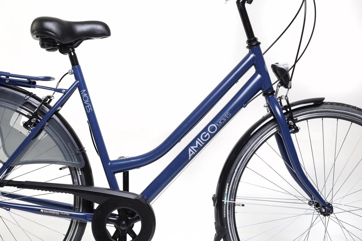 Amigo Moves - Damesfiets 28 Inch - Fiets Met 6 Versnellingen - Matblauw 7 Amigo Moves - Damesfiets 28 Inch - Fiets Met 6 Versnellingen - Matblauw - Afbeelding 7