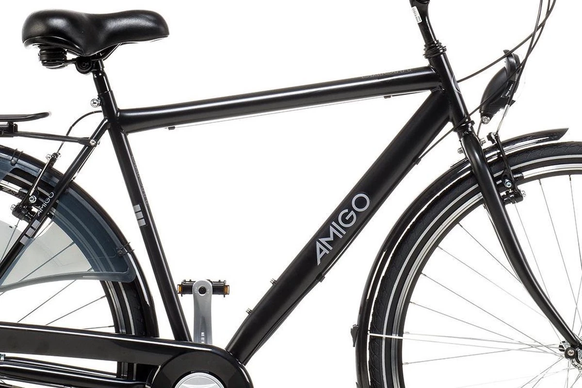 Amigo Bright - Herenfiets 28 Inch - Fiets Met 3 Versnellingen - Matzwart 10 Amigo Bright - Herenfiets 28 Inch - Fiets Met 3 Versnellingen - Matzwart - Afbeelding 10