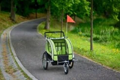 Fietkar - 2 Kinderen - Met Schokbreker - Lime 27 Fietkar - 2 Kinderen - Met Schokbreker - Lime -Fietsuitrustings Winkel 1200x801 15