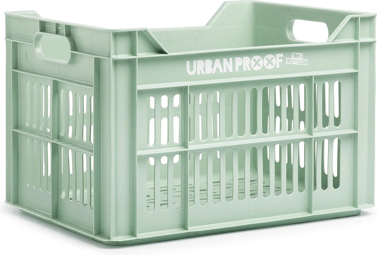 URBAN PROOF Fietskrat - 30 L - Vintagegroen 2 URBAN PROOF Fietskrat - 30 L - Vintagegroen - Afbeelding 2