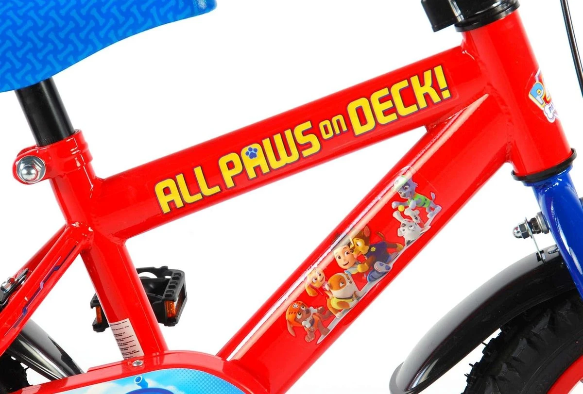 Volare Paw Patrol Kinderfiets - Jongens - 12 Inch - Rood/Blauw 3 Volare Paw Patrol Kinderfiets - Jongens - 12 Inch - Rood/Blauw - Afbeelding 3