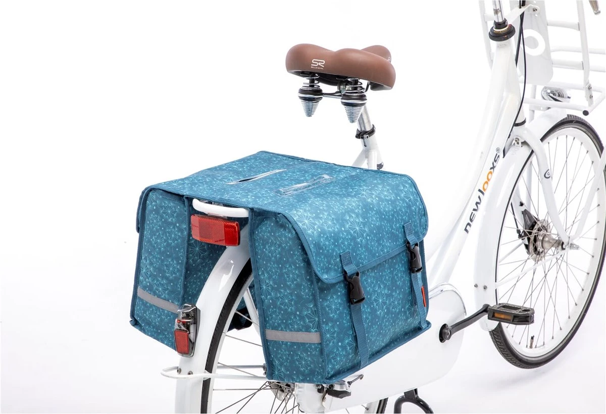 New Looxs Dubbele Fietstas Cameo Double Bag 30 Liter 37 X 12.5 X 33 Cm (2x) - Tara Blue 3 New Looxs Dubbele Fietstas Cameo Double Bag 30 Liter 37 X 12.5 X 33 Cm (2x) - Tara Blue - Afbeelding 3