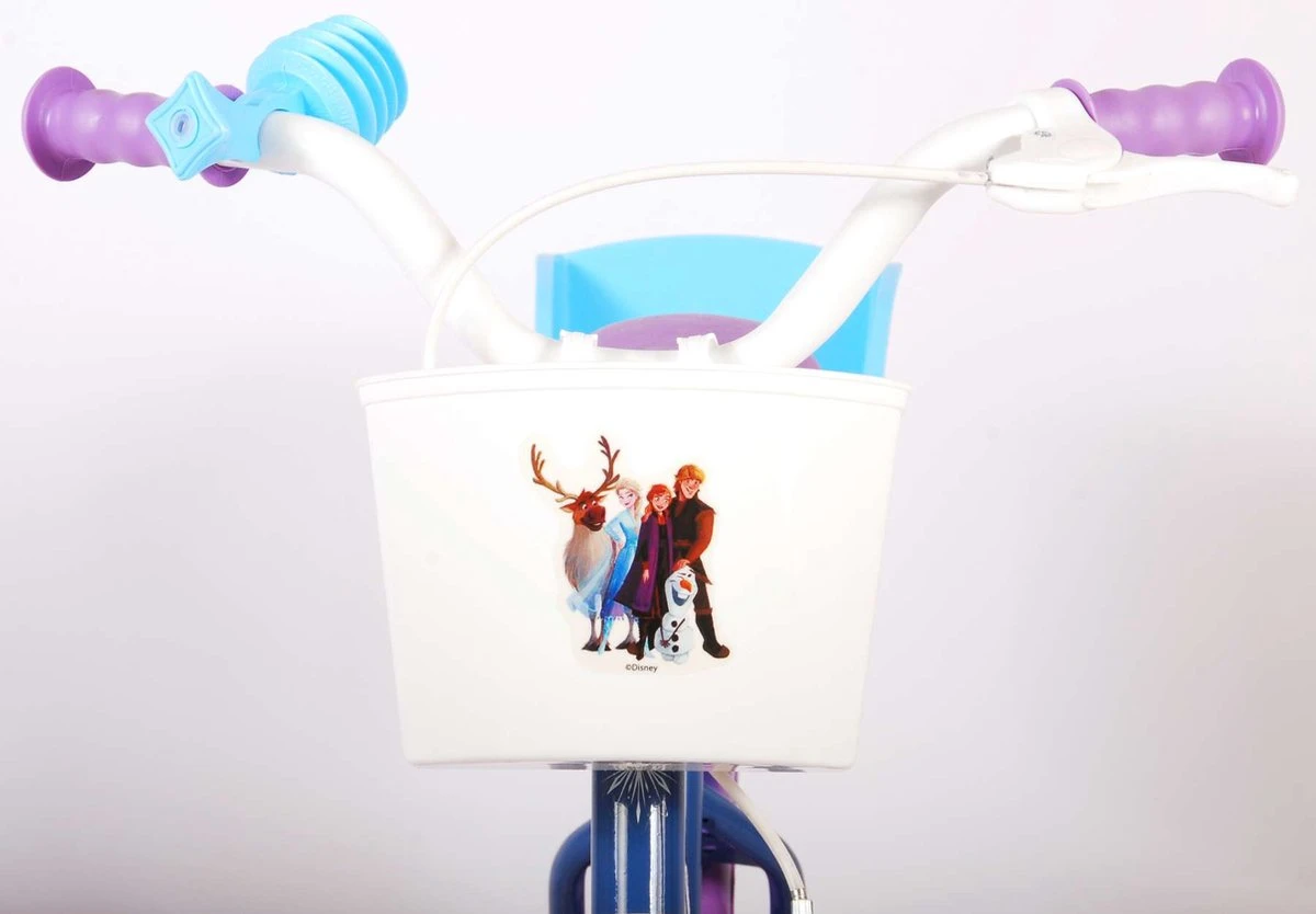 Volare Disney Frozen Kinderfiets - Meiden - 12 Inch - Blauw Paars - Doortrapsysteem 13 Volare Disney Frozen Kinderfiets - Meiden - 12 Inch - Blauw Paars - Doortrapsysteem - Afbeelding 13