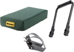 ROJO Fietskussen Bagagedrager Donkergroen + Rugsteun Bagagedrager + Voetsteunen (Universele Set)