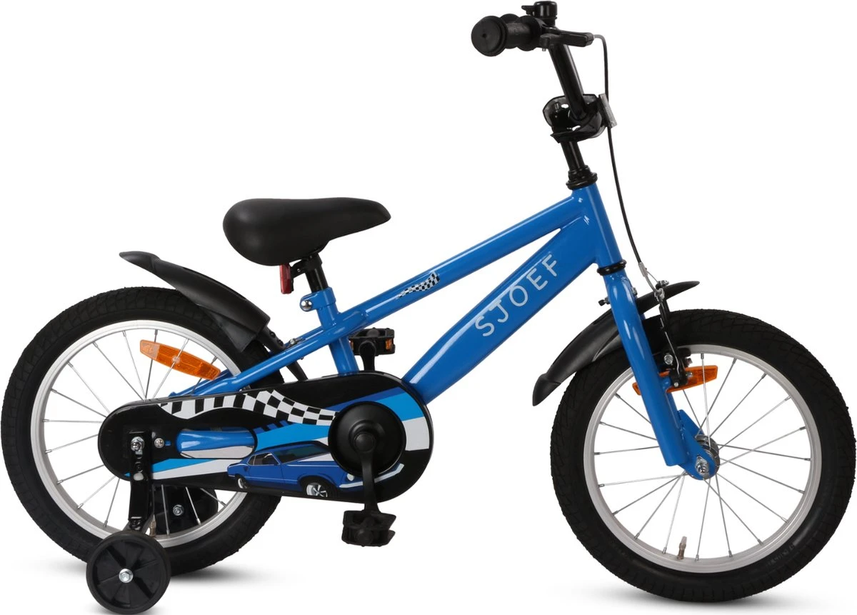 SJOEF Race Jongensfiets 14 Inch - Blauw 1 SJOEF Race Jongensfiets 14 Inch - Blauw