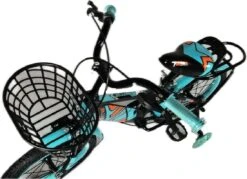 Kinderfiets - 16 Inch Kinderfiets -vanaf 4-7 Jaar Jongens En Meisjes Fietsen - Terugtrap -Rem -Stabilisatoren（2 Zijwieltjes）- Mandje - Achterbank - Groen -Fietsuitrustings Winkel 1200x872 11