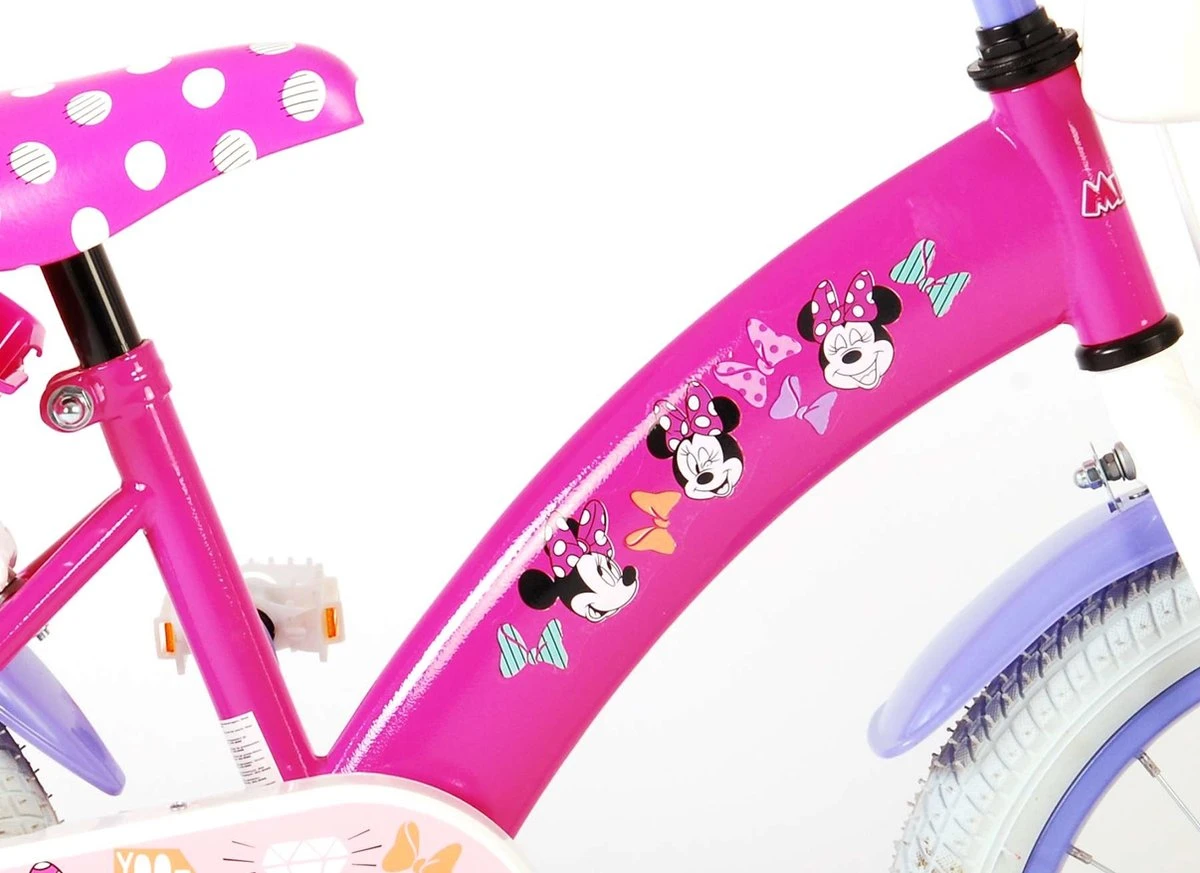 Disney Minnie Cutest Ever! Kinderfiets - Meisjes - 16 Inch - Roze 6 Disney Minnie Cutest Ever! Kinderfiets - Meisjes - 16 Inch - Roze - Afbeelding 6