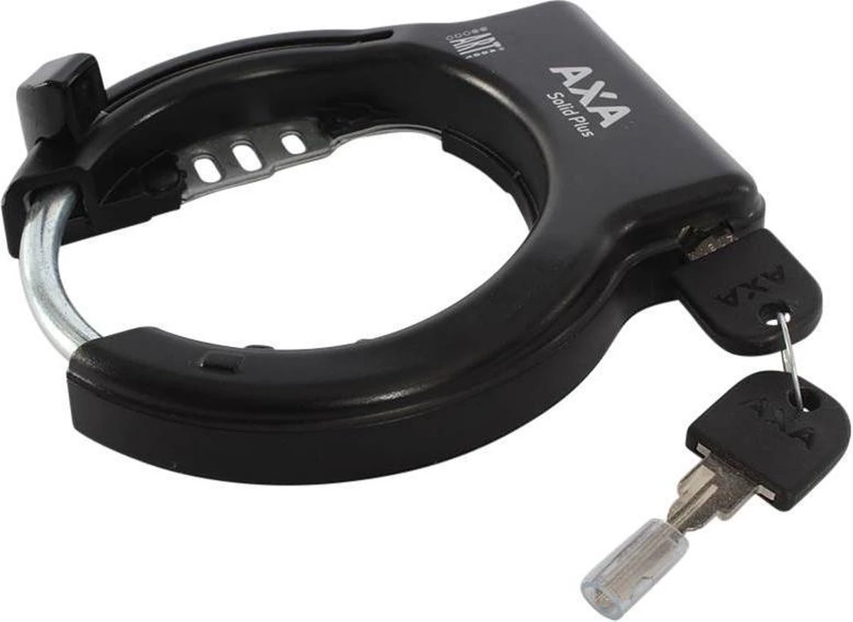 AXA Solid Plus ART2 Fietsslot Met 100cm Insteekketting Set Met Opbergtas - Zadeltas Ketting Slot– Zwart 2 AXA Solid Plus ART2 Fietsslot Met 100cm Insteekketting Set Met Opbergtas - Zadeltas Ketting Slot– Zwart - Afbeelding 2