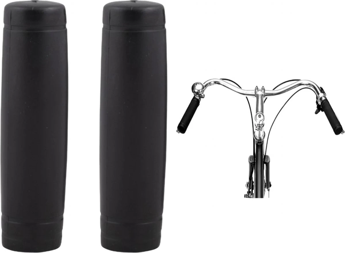 PD® - Fiets Handvatten Set 22mm - Fiets Handvatten Van Rubber - Fiets Handvatten In Het Zwart - Universeel 1 PD® - Fiets Handvatten Set 22mm - Fiets Handvatten Van Rubber - Fiets Handvatten In Het Zwart - Universeel