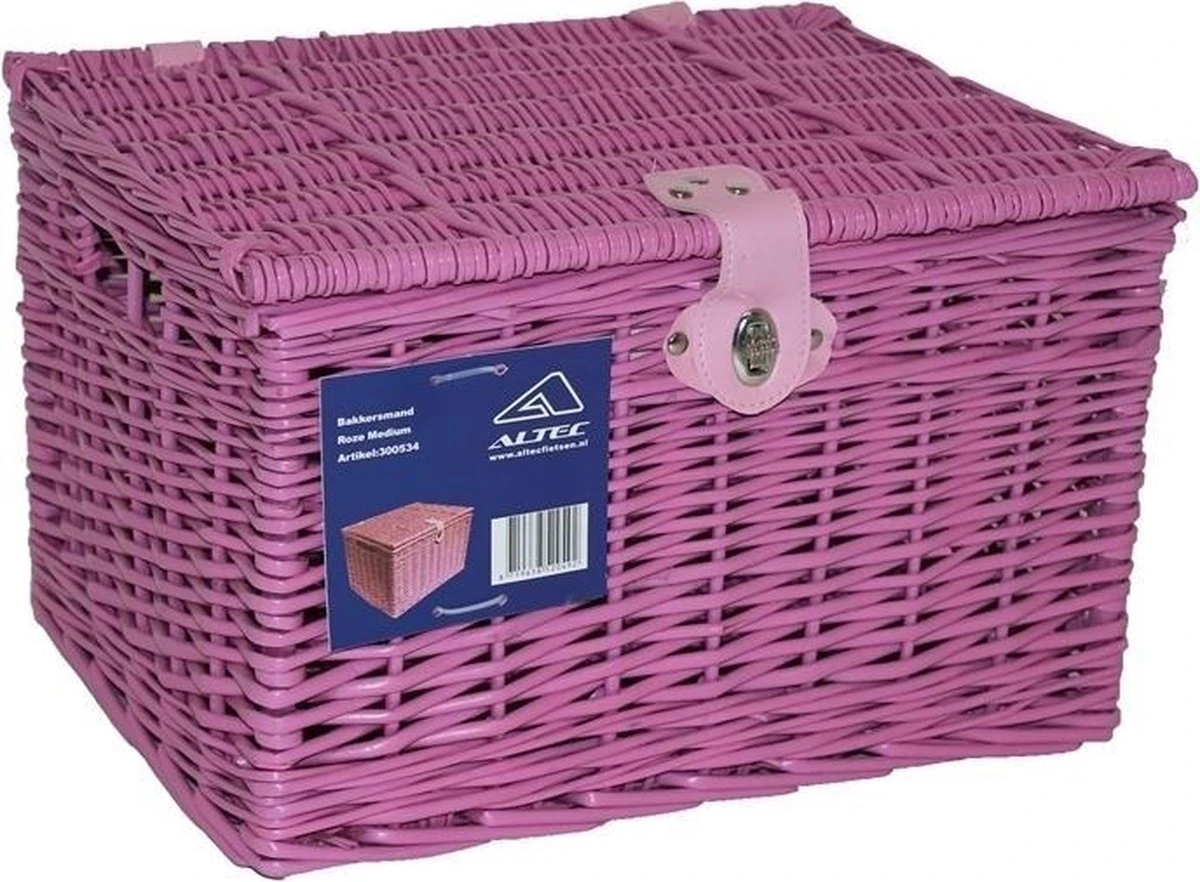 Bakkersmand Roze Medium 41x34x27 Met Deksel 300534 1 Bakkersmand Roze Medium 41x34x27 Met Deksel 300534