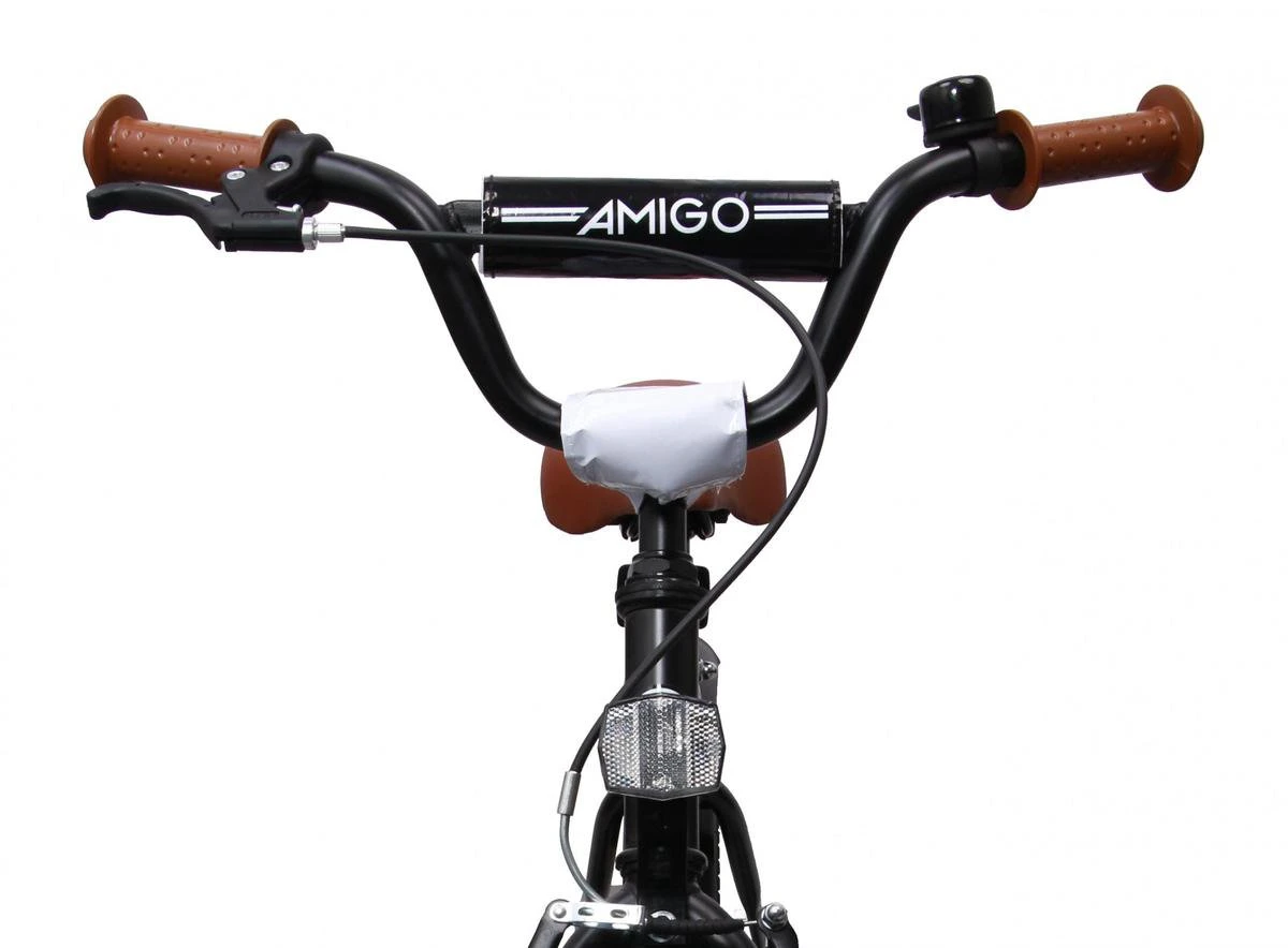 Amigo BMX Fun Jongensfiets - Kinderfiets 16 Inch - Matzwart 9 Amigo BMX Fun Jongensfiets - Kinderfiets 16 Inch - Matzwart - Afbeelding 9