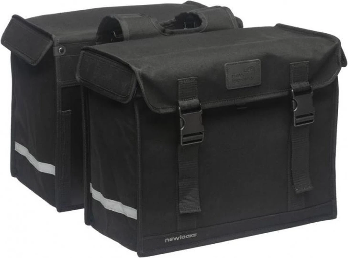 New Looxs Basic Canvasbag Camping Dubbele Fietstas - 66 Liter - Zwart 3 New Looxs Basic Canvasbag Camping Dubbele Fietstas - 66 Liter - Zwart - Afbeelding 3