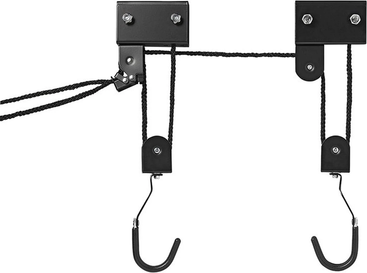 Crius Fietslift - Fiets Ophangsysteem - Met Katrollen - XL - Voor Plafondbevestiging - Tot 57KG 2 Crius Fietslift - Fiets Ophangsysteem - Met Katrollen - XL - Voor Plafondbevestiging - Tot 57KG - Afbeelding 2