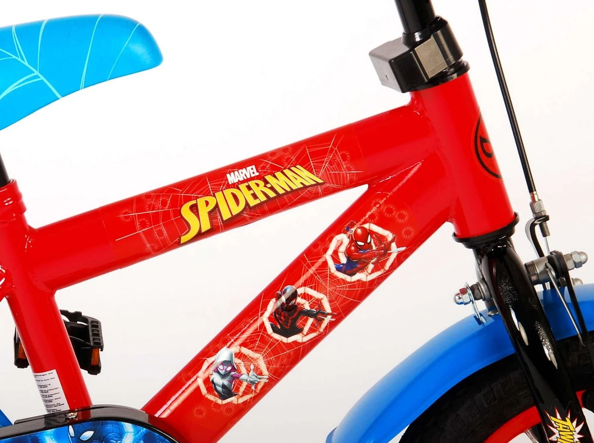 Volare Spider-Man Kinderfiets - Jongens - 12 Inch - Blauw/Rood 9 Volare Spider-Man Kinderfiets - Jongens - 12 Inch - Blauw/Rood - Afbeelding 9