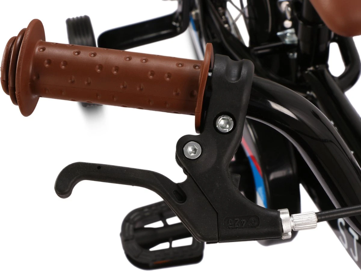 SJOEF Race Jongensfiets 12 Inch - Zwart 4 SJOEF Race Jongensfiets 12 Inch - Zwart - Afbeelding 4