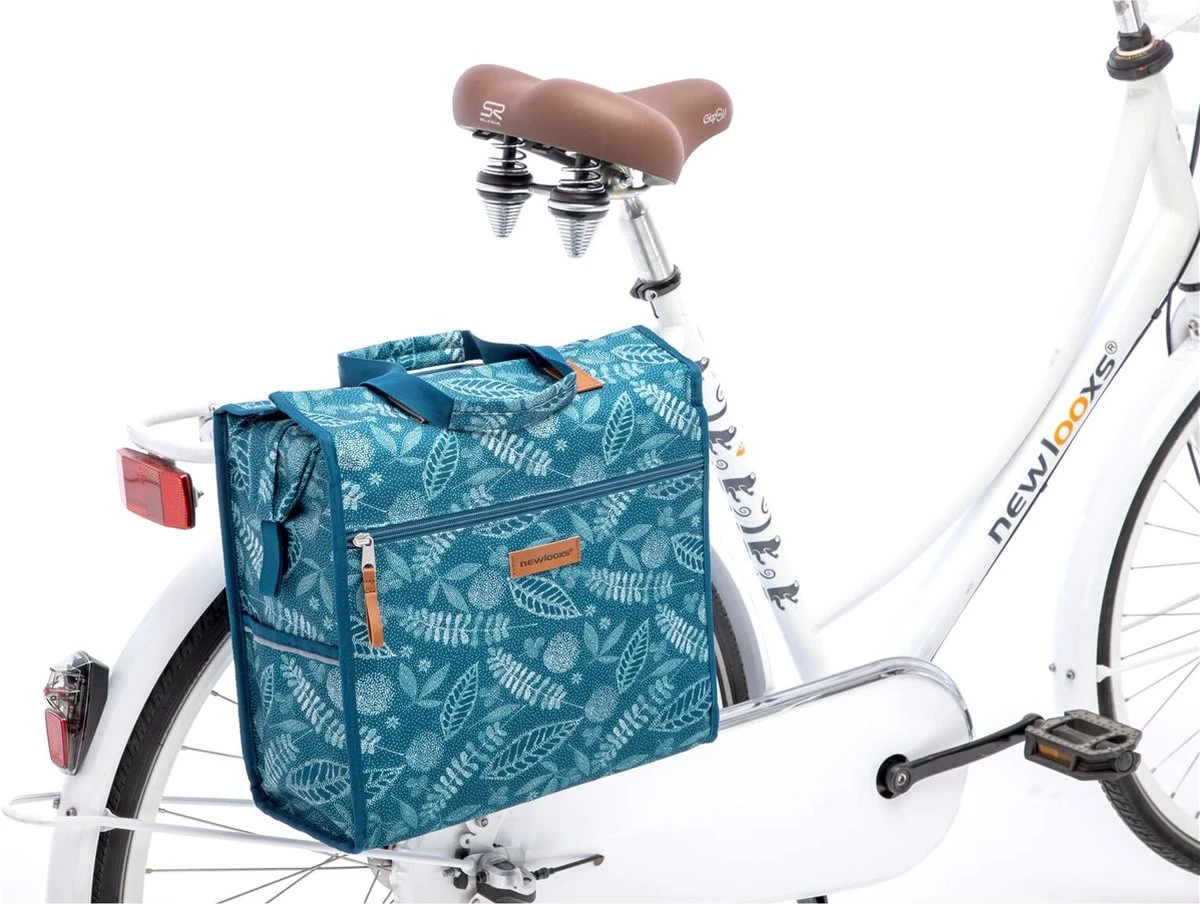 New Looxs Forest Lilly Enkele Fietstas Shopper - 18 Liter - Blauw 3 New Looxs Forest Lilly Enkele Fietstas Shopper - 18 Liter - Blauw - Afbeelding 3