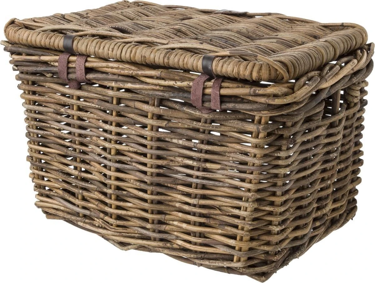 Fastrider Sera Rotan Fietsmand - Bruin - 17L - Handgemaakt - Met Klep 4 Fastrider Sera Rotan Fietsmand - Bruin - 17L - Handgemaakt - Met Klep - Afbeelding 4