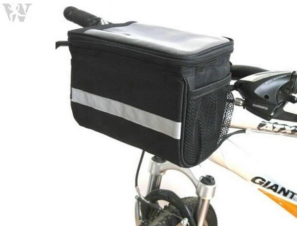 Fiets Stuurtas Met Smartphonehouder En Koeltas - Zwart -Saizi 2 Fiets Stuurtas Met Smartphonehouder En Koeltas - Zwart -Saizi - Afbeelding 2