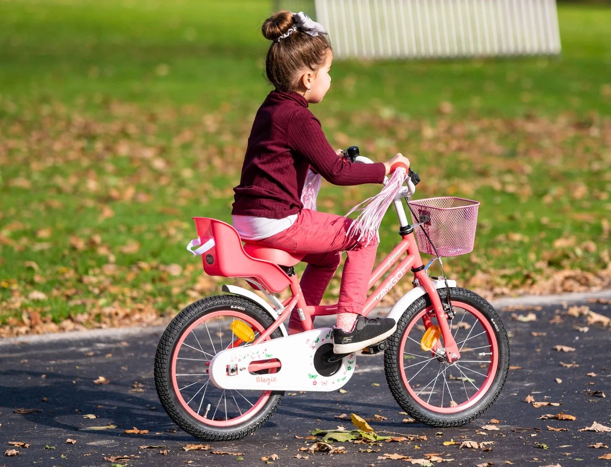 Amigo Magic Meisjesfiets - Kinderfiets 14 Inch - Wit 5 Amigo Magic Meisjesfiets - Kinderfiets 14 Inch - Wit - Afbeelding 5