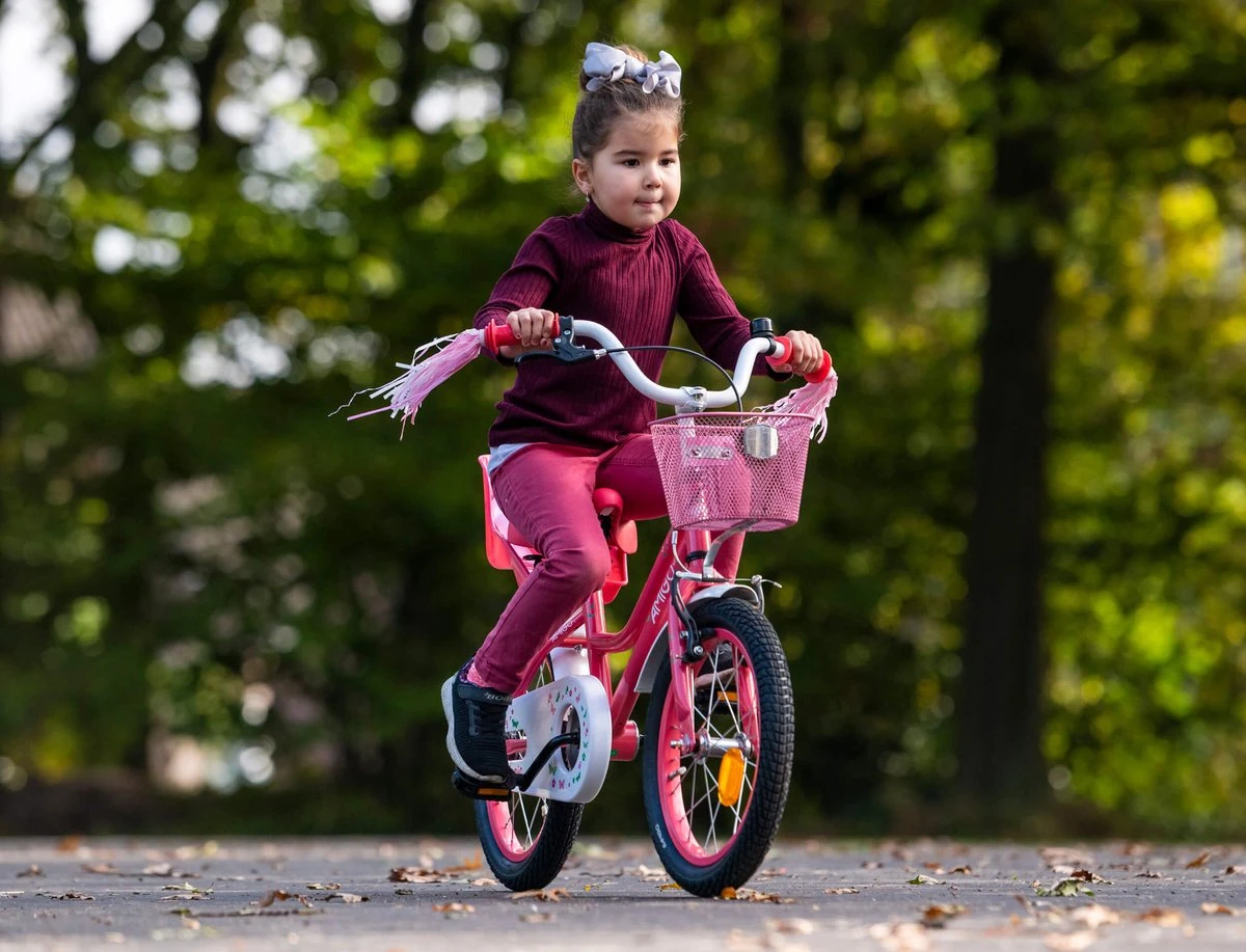 Amigo Magic Meisjesfiets - Kinderfiets 14 Inch - Wit 6 Amigo Magic Meisjesfiets - Kinderfiets 14 Inch - Wit - Afbeelding 6