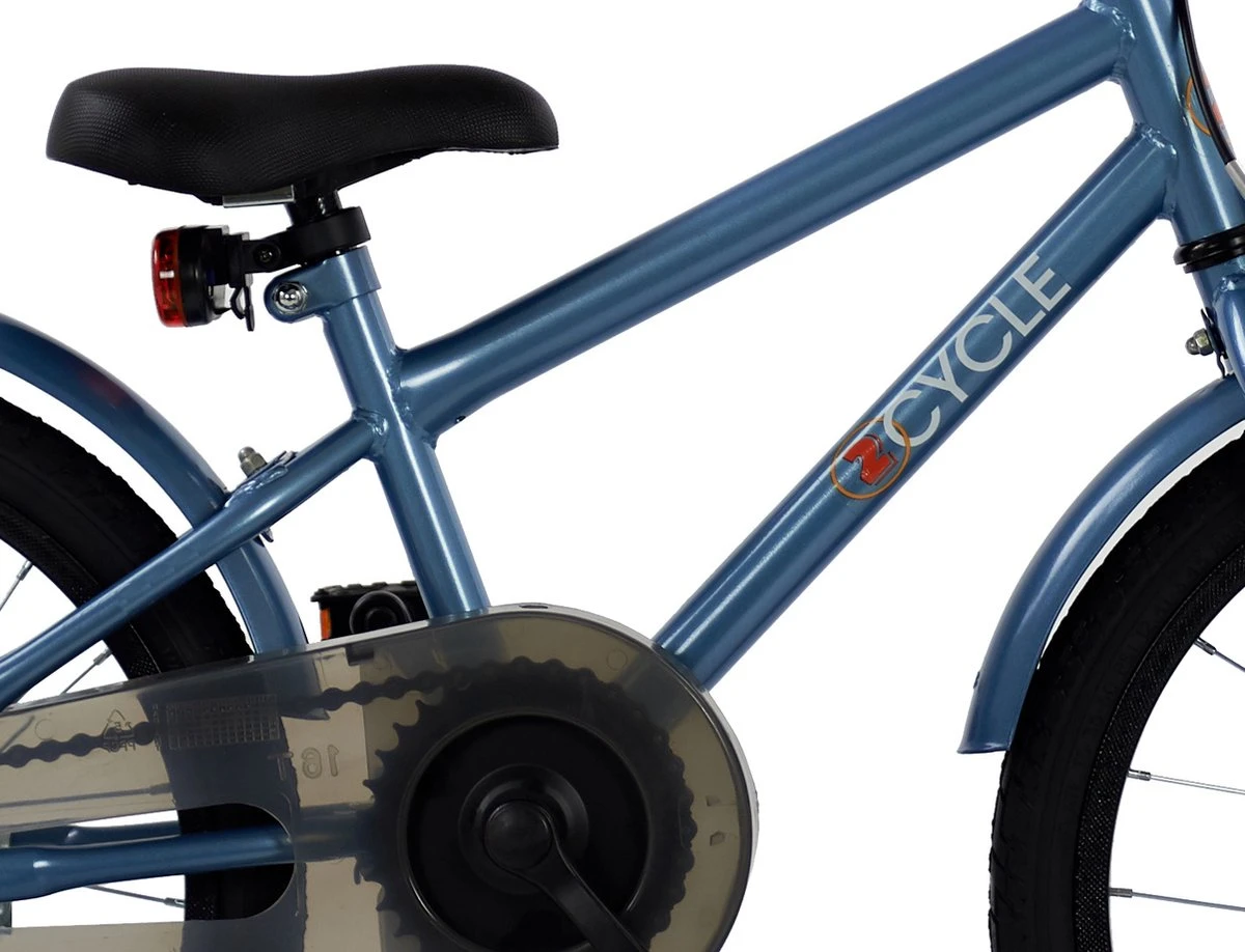 2Cycle Racer Kinderfiets - 18 Inch - Blauw - Jongensfiets 2 2Cycle Racer Kinderfiets - 18 Inch - Blauw - Jongensfiets - Afbeelding 2