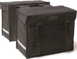 New Looxs Basic Canvasbag Camping Dubbele Fietstas - 66 Liter - Zwart