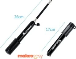 Fietspomp Racefiets | Mini Fietspomp | Met Flexible Slang | 8 Bar | Zwart -Fietsuitrustings Winkel 1200x927 5