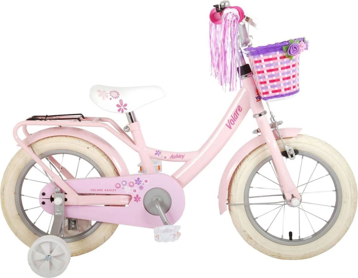 Volare Ashley Kinderfiets - Meisjes - 14 Inch - Roze - 95% Afgemonteerd 1 Volare Ashley Kinderfiets - Meisjes - 14 Inch - Roze - 95% Afgemonteerd